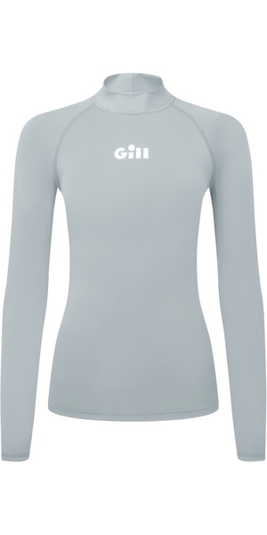 2026 Gill Womens Zenzero Long Sleeve Rash Vest 5109W - Light Grey